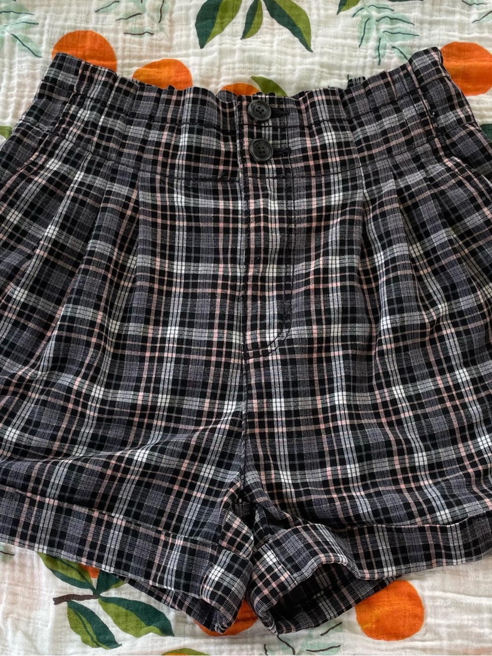 American Eagle Outfitters High-Waist Plaid Shorts !Like New! Size 0
